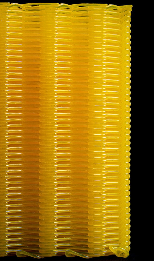 Kollide woven polymer strings structure